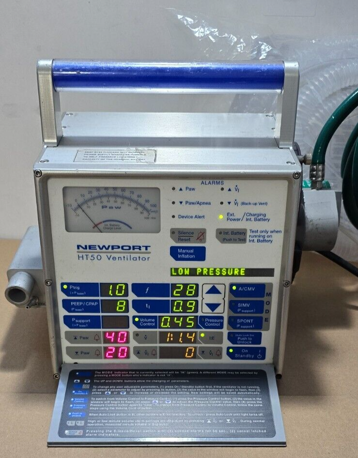 NEWPORT HT50 Patient Monitor with Power supply & Free Tubing.