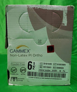 50-Pairs Ansell GAMMEX Non LATEX Pl Surgical Gloves Size 6 1/2 Powder Free