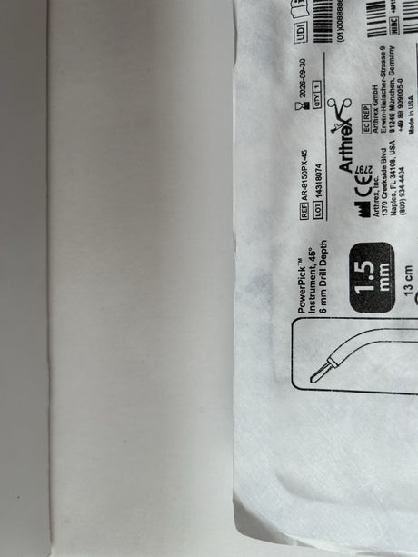 Arthrex Shaver Blades PowerPick, 45°, 1.5mm x 13 cm IN DATE