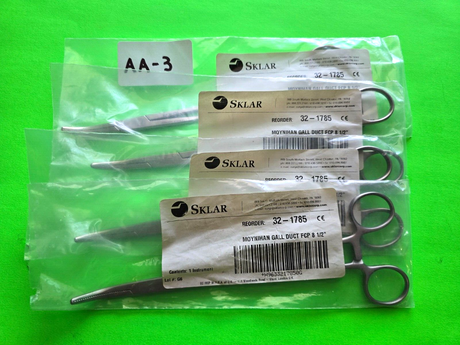 Sklar 32- 1785 Surgical Gall Duct Forcep 8 1/2" Curved Jaws