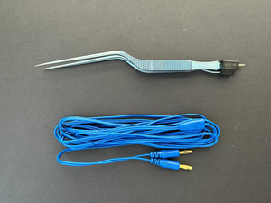 Codman 80-2902 Bayonet Irrigated Bipolar Forceps, Titanium, 0.5mm W/ Free Cable
