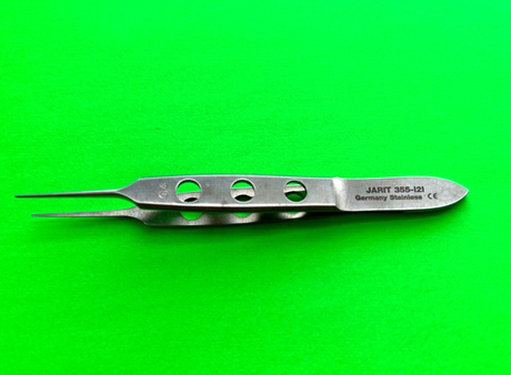 Jarit Surgical 355-121 Bishop-Harmon Iris Tissue Forceps Serrated Tip