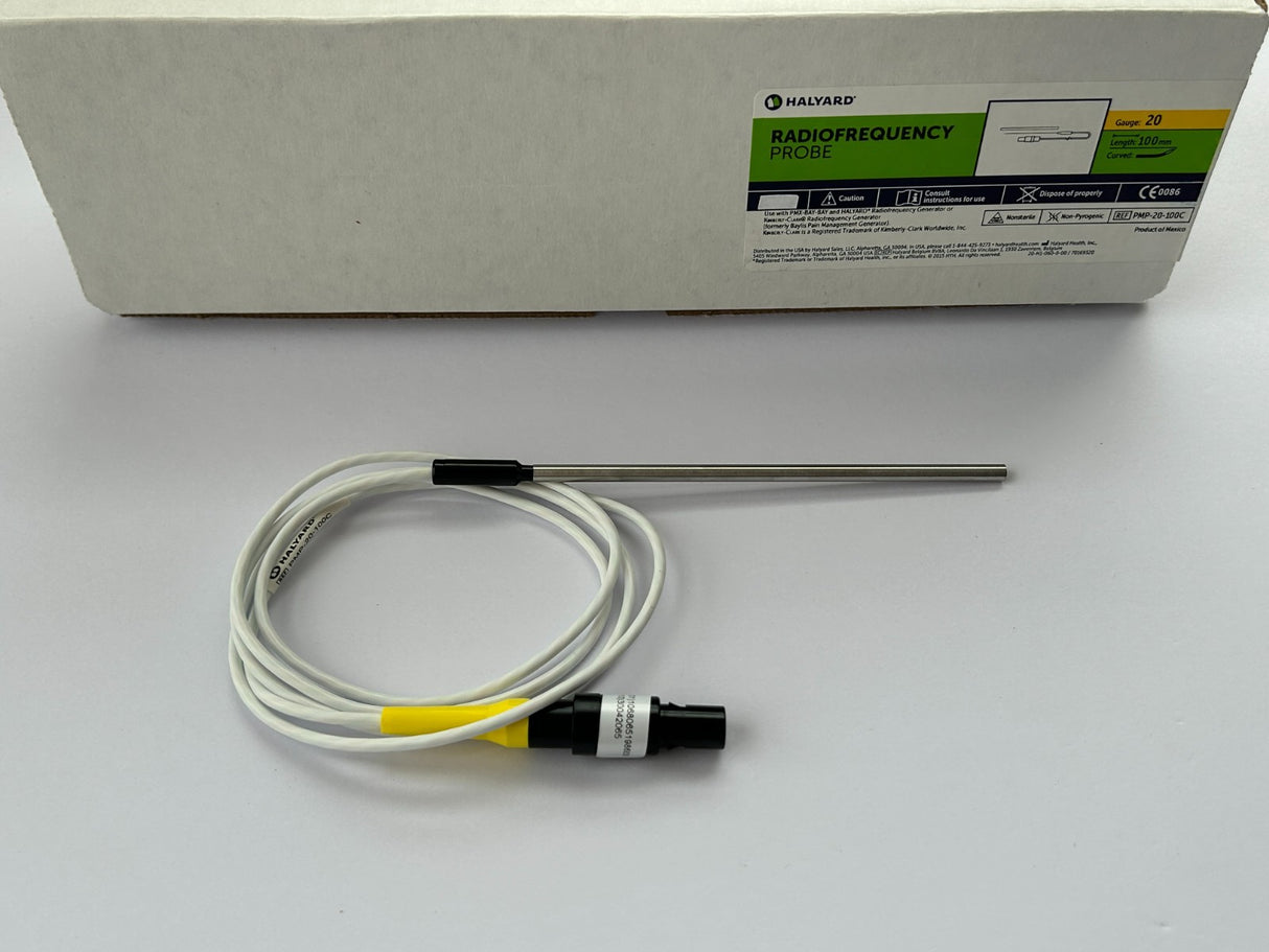 Kimberly Clark Halyard RadioFrequency Probe, 20G, 100 mm, Curved - PMP-20-100C