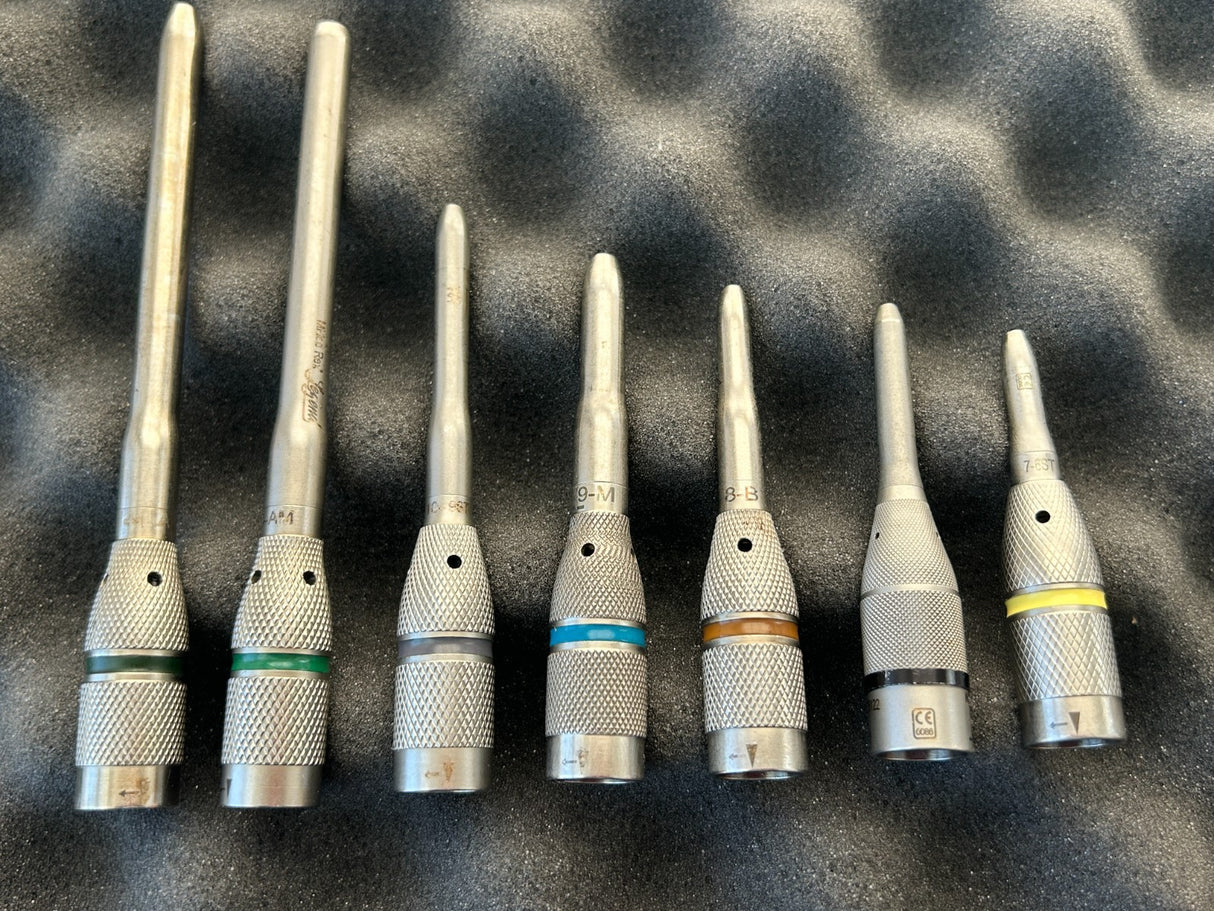 Medtronic Midas Rex Legend 8-B, 7-6ST, 9-M, 10-9ST, 14-AM, AS14S, 14-AM SET of 7