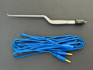 V.Mueller NL1873 Bayonet Angled Bipolar Forceps 0.5mm x 20cm W/ Free Cable