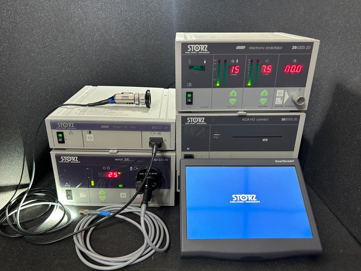 Karl Storz TRICAM Camera, Processor, AIDA, Endoflator, Xenon 300, 495ND Full Set