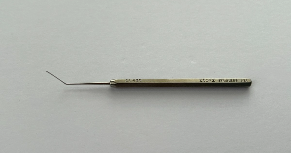 Karl Storz E0485 Barraquer Iris Angled Tip, 0.5mm x 15mm