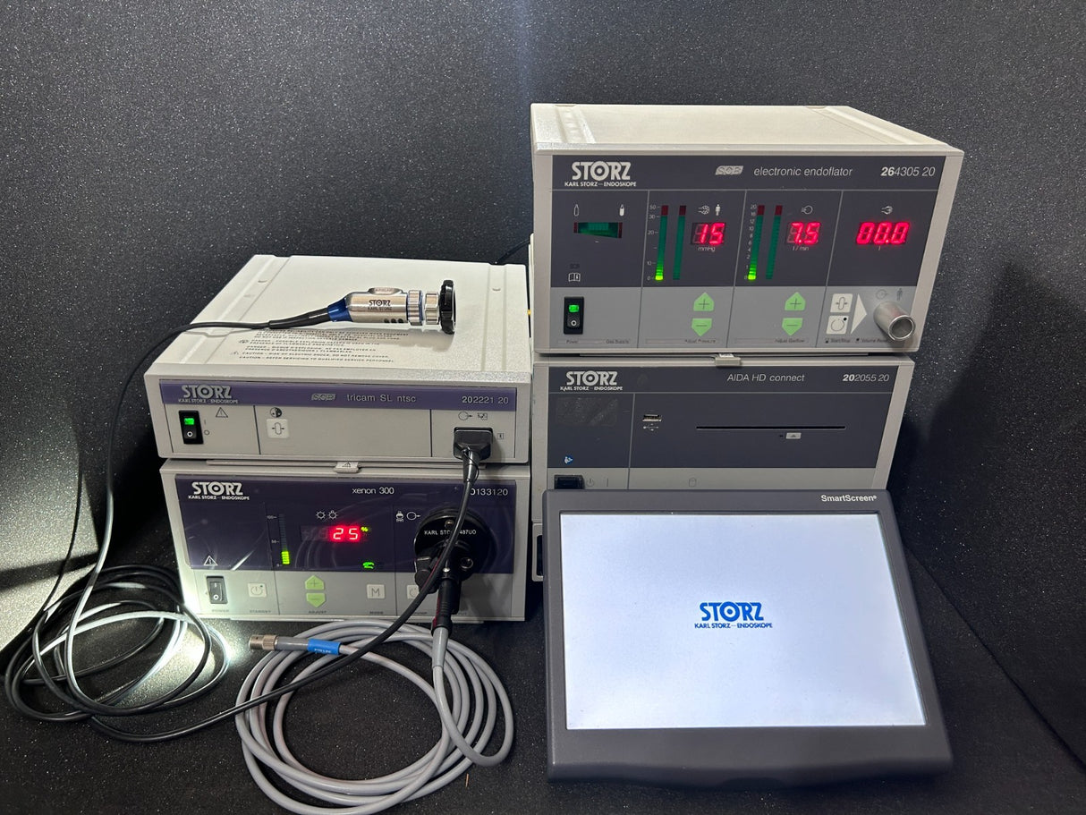 Karl Storz TRICAM Camera, Processor, AIDA, Endoflator, Xenon 300, 495ND Full Set