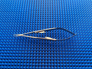 KLS Martin 20-307-14-07 Microneedle holder curved, with ratchet, 14.5 cm
